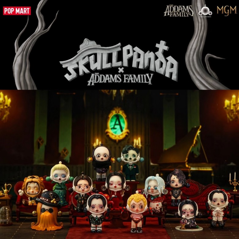 Pop mart crânio panda addams f - Model Kit Anime Girl avaliação e preço